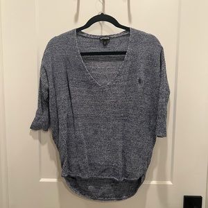Express blue marl sweater - cropped sleeve